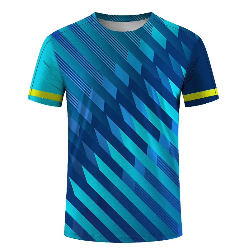 Mens quick drying badminton Tshirt Breathable Sportswear Womens running clothes Boys oversized fitness clothes Short sleeved top