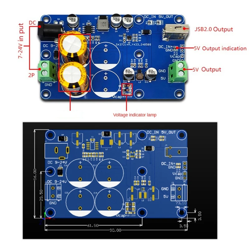 Super Capacitor UPS Power Module For Raspberry Pi UPS Power Supply Module Supports Charging And Discharging