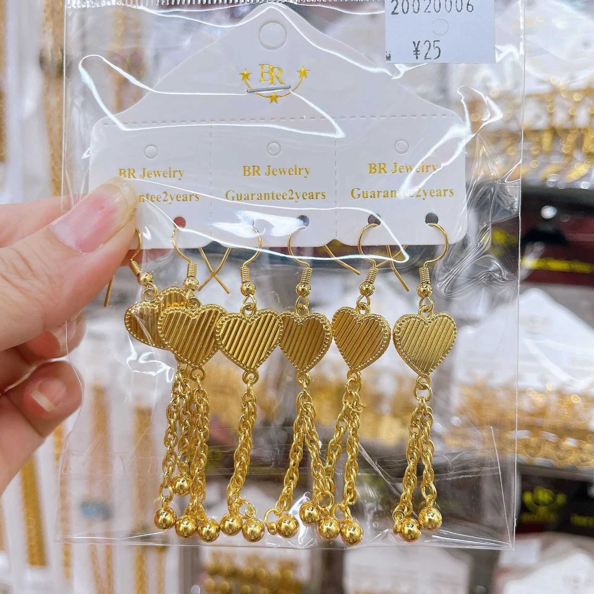 12Pairs Women's Gold Plated Copper Love Slash Drop Earrings Ear Hook Fashion Jewelry Set for Wedding Gift