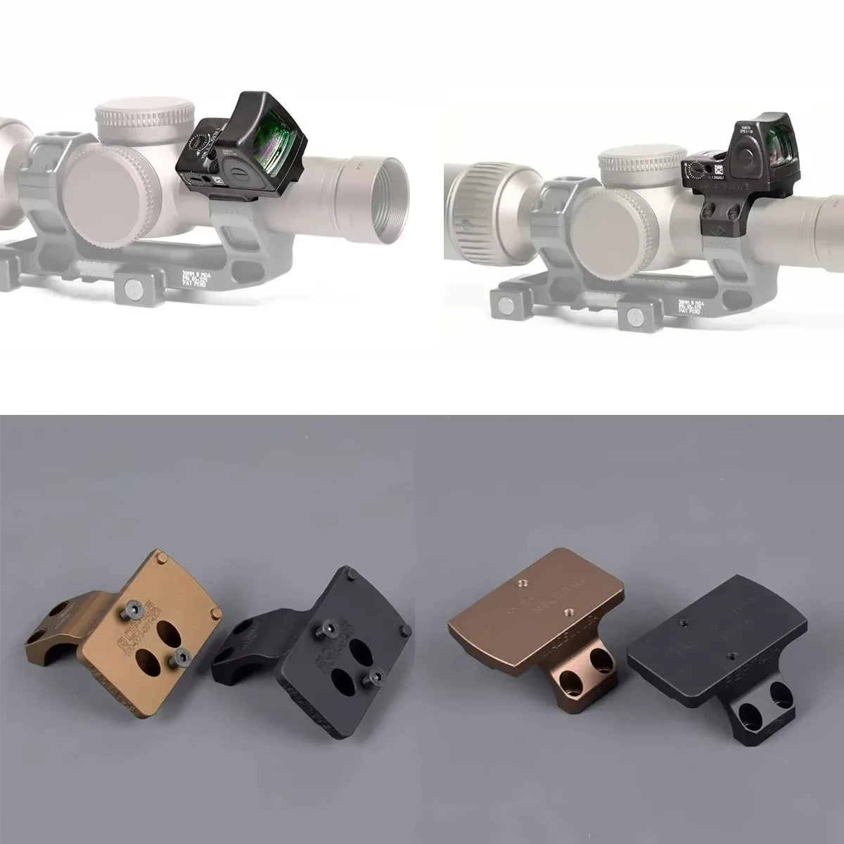 Tactical ROF-45/90 Red Dot Sight Offset Optic Scope Riser Mount For GE Super Percision Riflescope Mount With logo