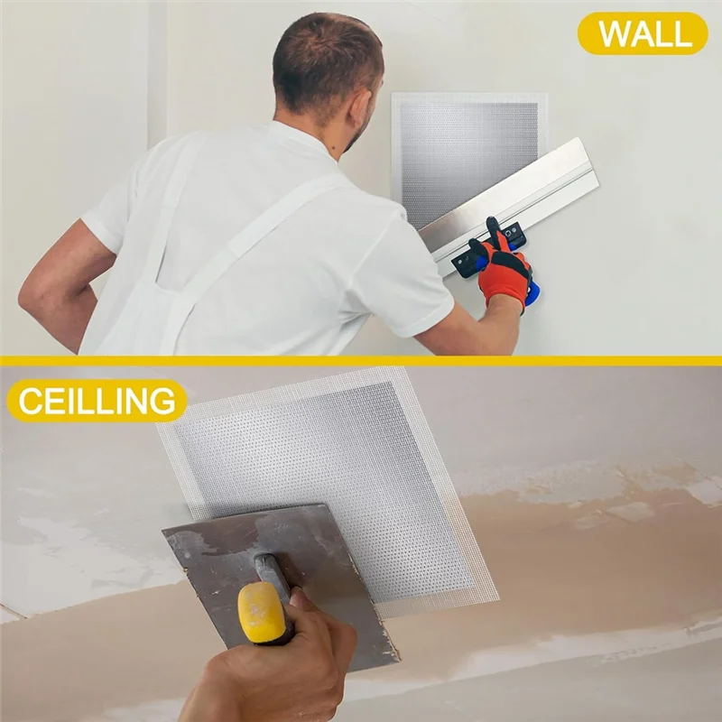 

AA76-4 шт. Набор для ремонта гипсокартона 12X12 Пластырь для ремонта гипсокартона со скребком Самоклеящаяся заплата для ремонта стен Пластырь для ремонта гипсокартона