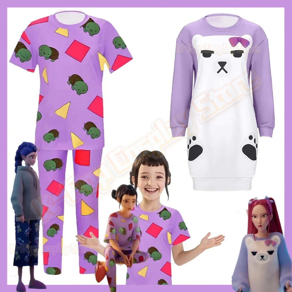 

Disguise Rumi Mira Zoey Kids Girls Sleepwear Cosplay Home Wear Cartoon Demon Hunter of KPop Costume Halloween Fancy Party Cloth