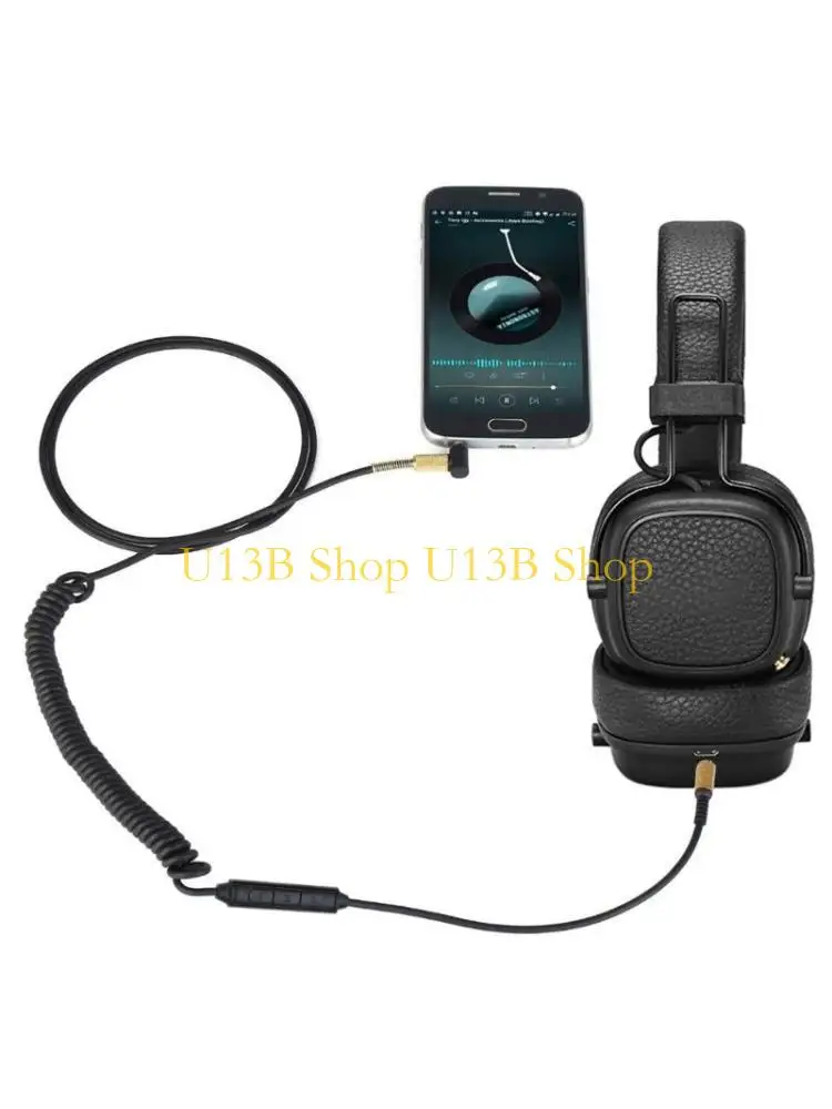 U13B MAJOR II 2 3 HEADPHONES 코드를위한 U13B 오디오 케이블 마이크 볼륨 제어
