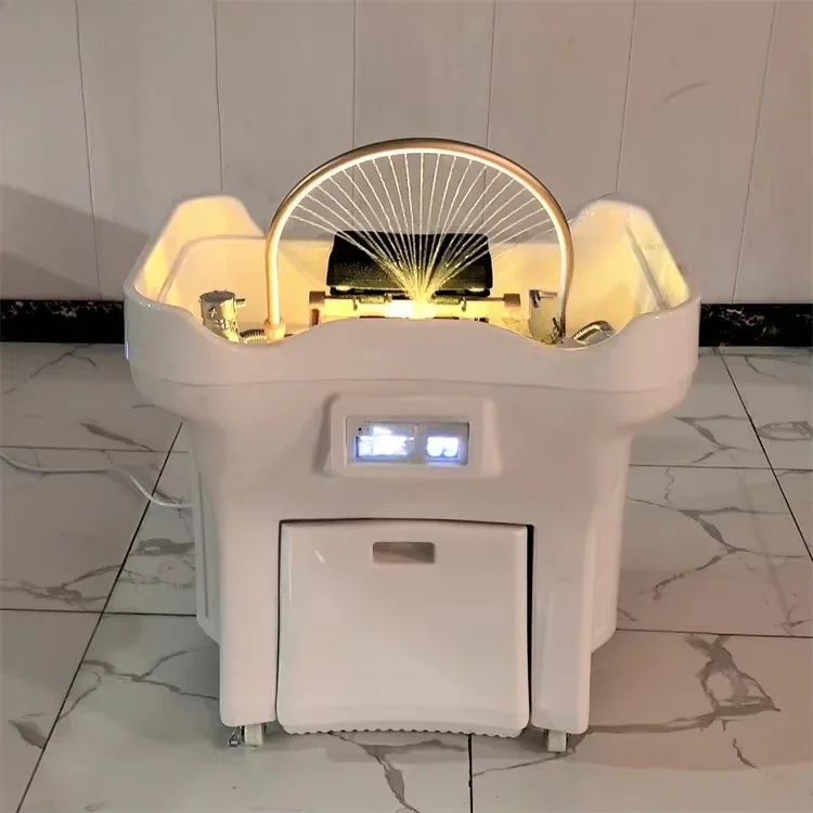 New Model Pipeless Luxury Shampoo Bed with Fashion ABS Material No Pipes Portable Durable Shampoo Basin