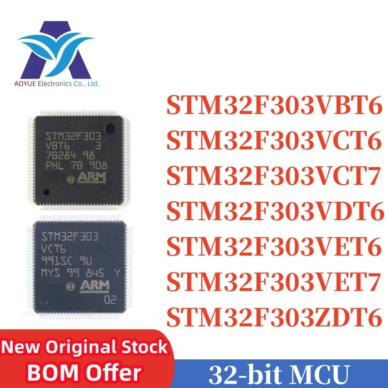 STM32F303VBT6 STM32F303VCT6 STM32F303VCT7 STM32F303VDT6 STM32F303VET6 STM32F303VET7 STM32F303ZDT6 TR ARM® Cortex®-M4 series mcu