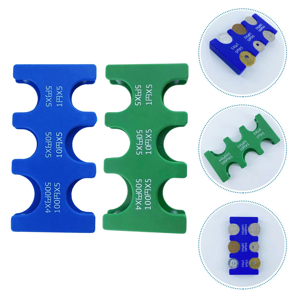 2pcs Japanese Yen ganizer ABS Material Large Capacity Compact Hard Case Storage Holder for Wallet Sorter