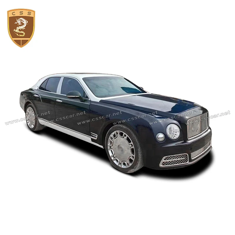 For Bentley Mulsanne Upgrade New Style Accessories Kit Fiberglass Front Bumper Grille Fender Engine Hood Car Headlight Taillight