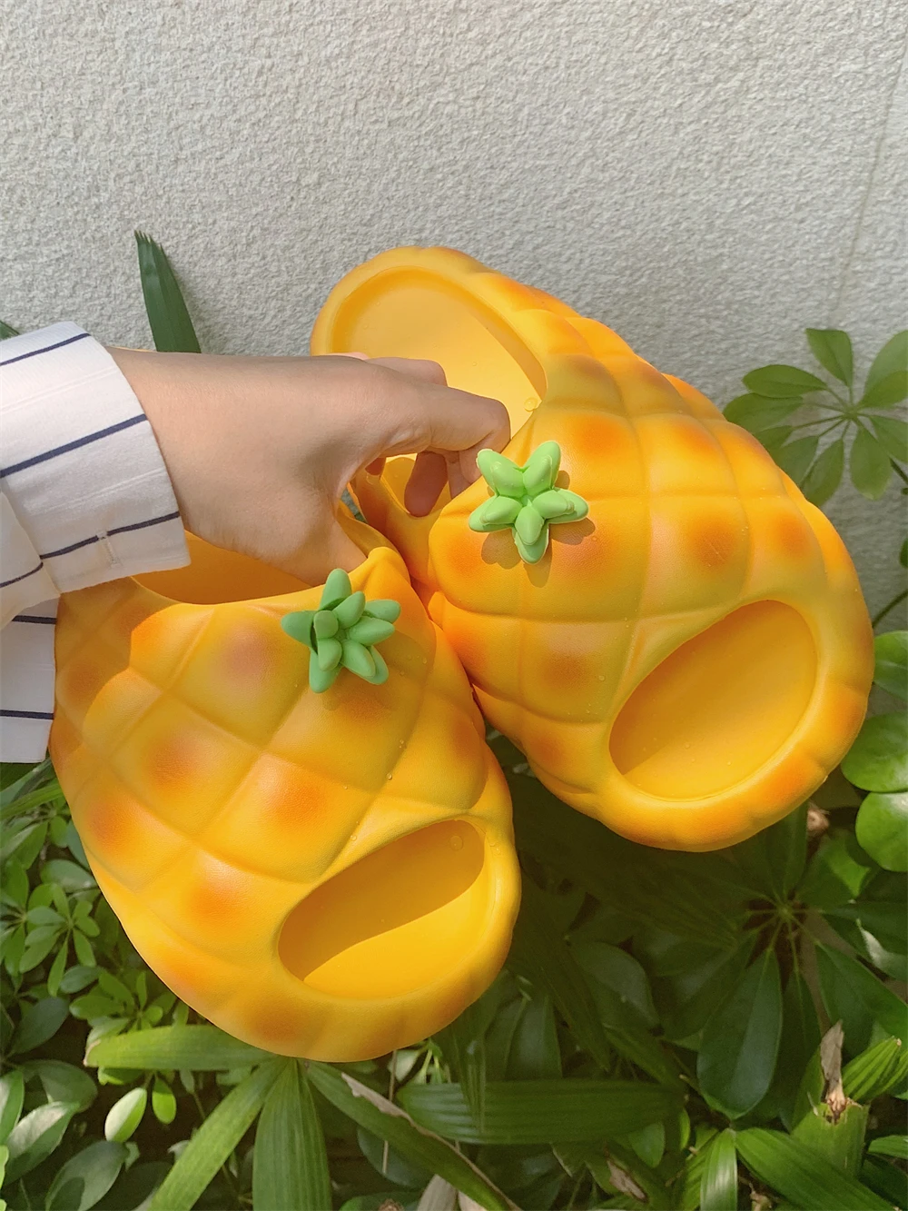 Pantuflas Lindas para Parejas, Sandalias de Playa con Diseño de Frutas, para Hombre y Mujer, Tacón Plano, Estilo Casual, Material Interior de EVA, para Uso Diario