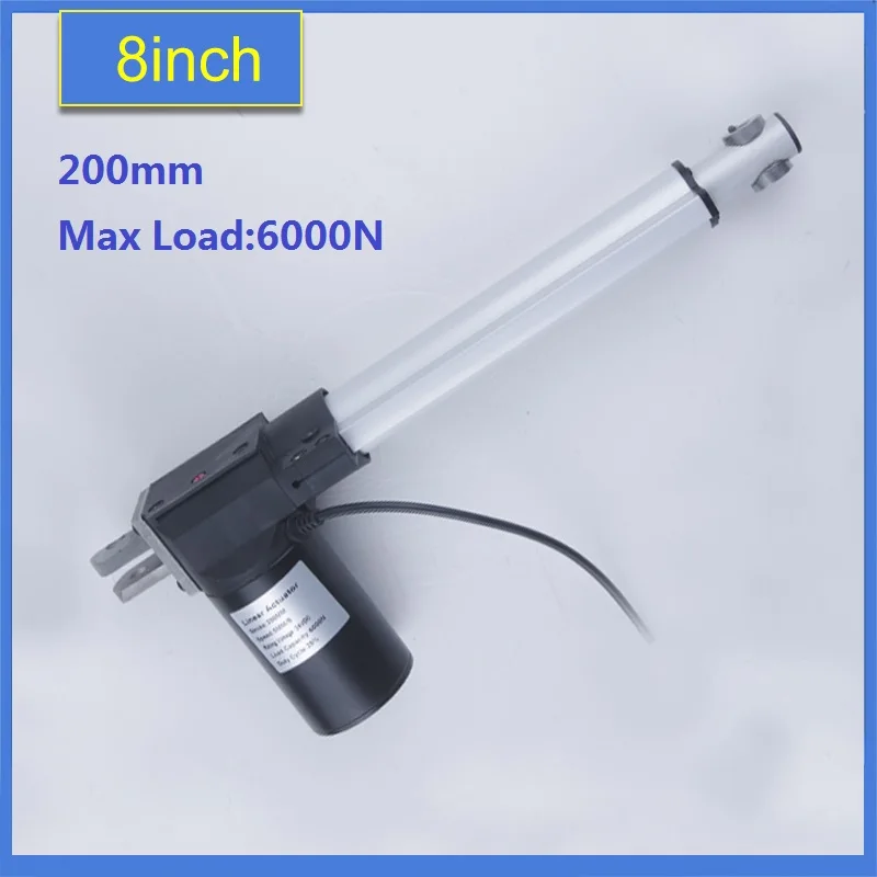 

Linear actuator 12/24v DC Motor heavy Duty MAX load 6000N 6000kgs 1320lbs 8inch for electric medical and furniture parts