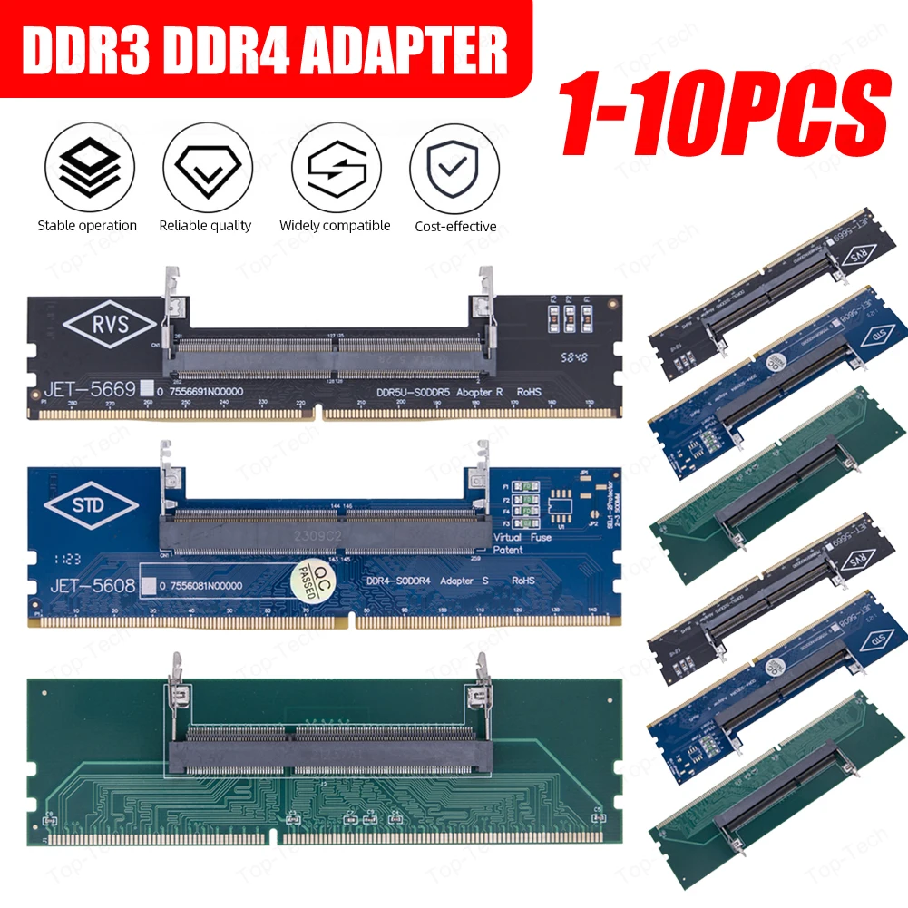 SO-DIMM PC DIMM 카드 노트북에서 데스크탑 DDR3 DDR4 DDR5 커넥터 카드 메모리 스틱 