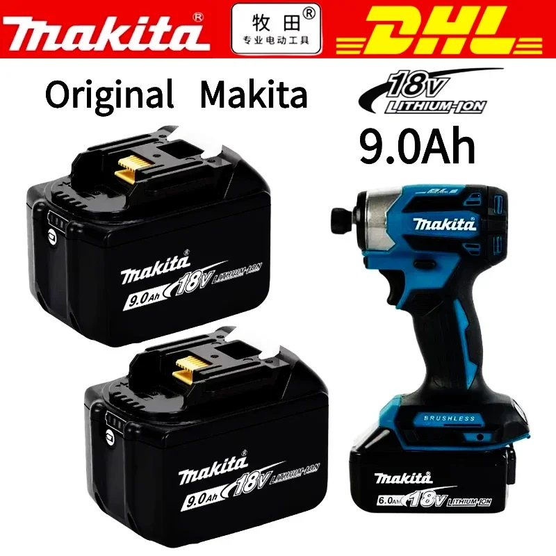 

Оригинальный аккумулятор Makita 18V 5.0Ah 6.0Ah для электроинструментов, перезаряжаемый аккумулятор BL1850B BL1860B, зарядное устройство 18V.