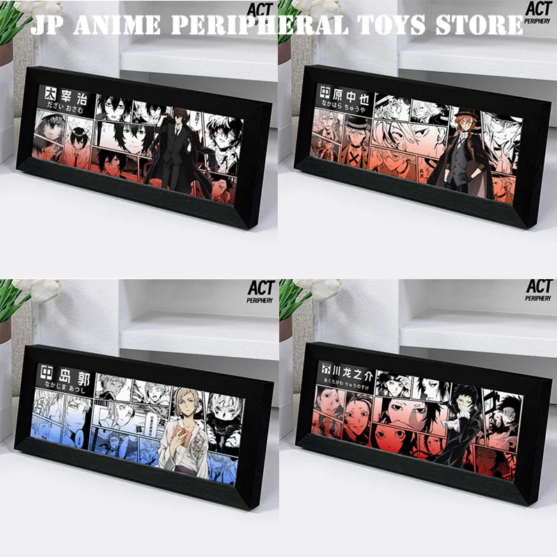 

Anime Bungo Stray Dogs Comic Frame Cartoon Dazai Osamu Nakahara Chuuya Figure Desktop Ornament Fan Collection Gift