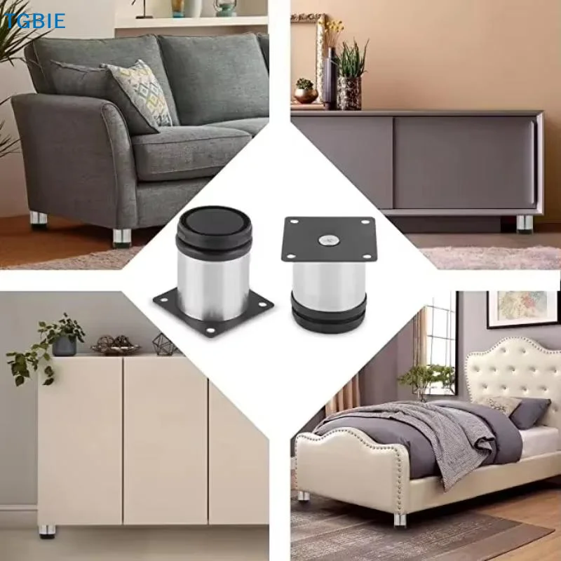 [TL]Height Adjustable Furniture Cabinet Legs 6-20CM Stainless Steel Durable for TV Stand Sofa Cupboard Kitchen Furniture