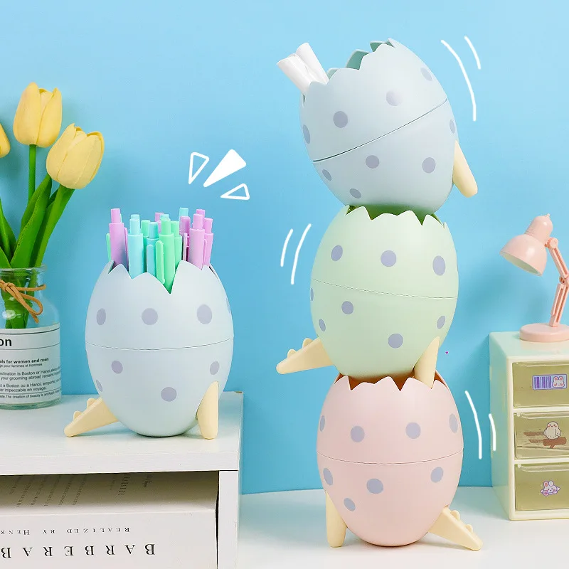 

Cute Dinosaur Egg Detachable Pen Holder Organizer Pencil Pot Container Stationery Office Desktop Ornament Storage Box Kids Gift