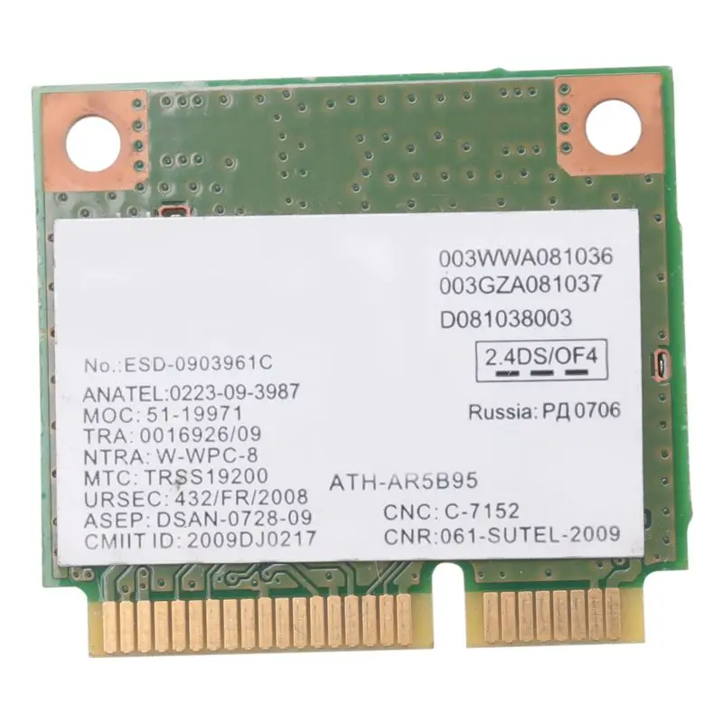 Leading-For Lenovo Z370 Y460 G470 Z470 Z560 Black AR5B95 2.4G 150Mbps MINI PCIE 802.11N Built-In Wireless Network Card