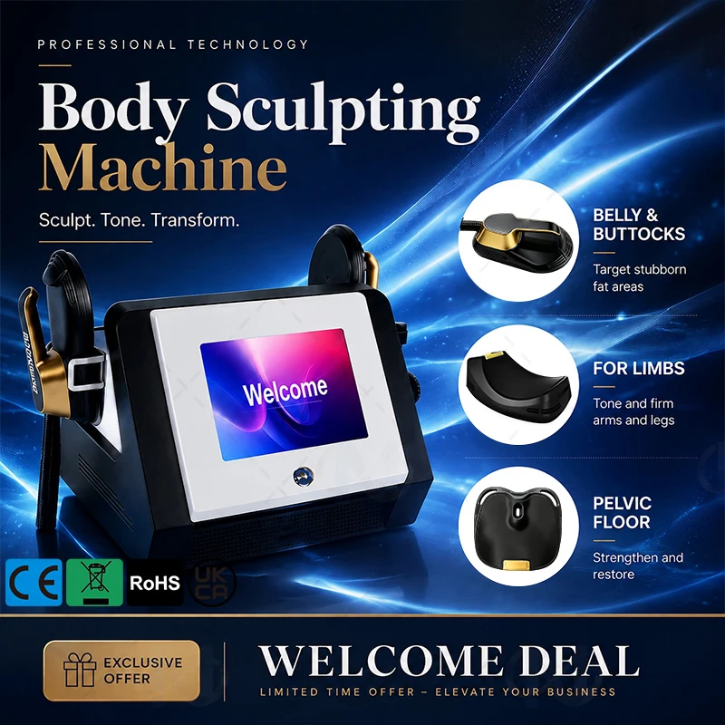 HIEMT RF 15T 6500W Body Sculpt Machine Dual Energy Synchronous Output Muscle Building Fat Burning Butt Lifting Pelvic Floor Trai