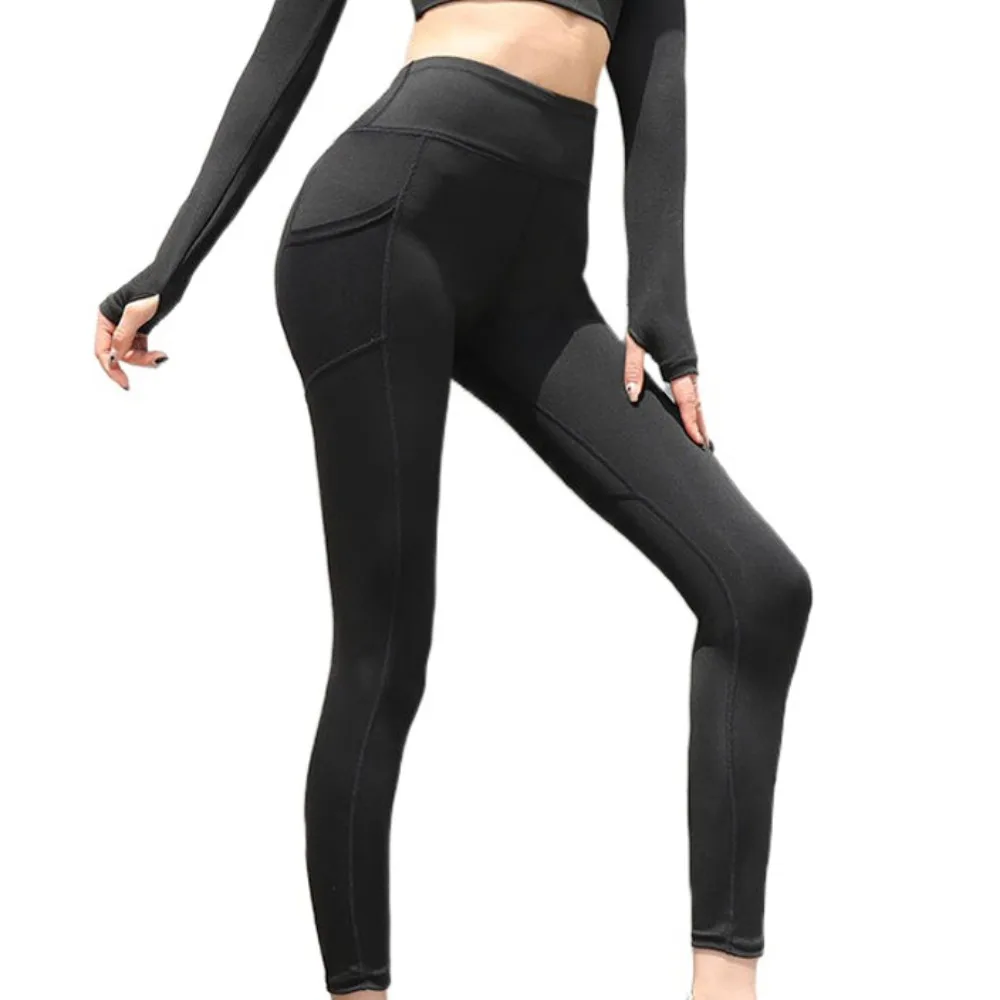 

Leggings Mesh Pocket Yoga Pants Stretchy Hip Lifting Fitness Pants High Waist Breathable Sports Pants Exercise