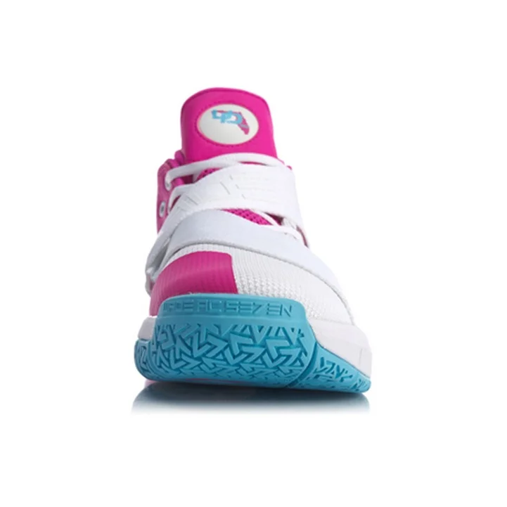 Li Ning All City 7 Hook and loop High top Basketball Shoes Men's White Pink ABAP105-6 view 5