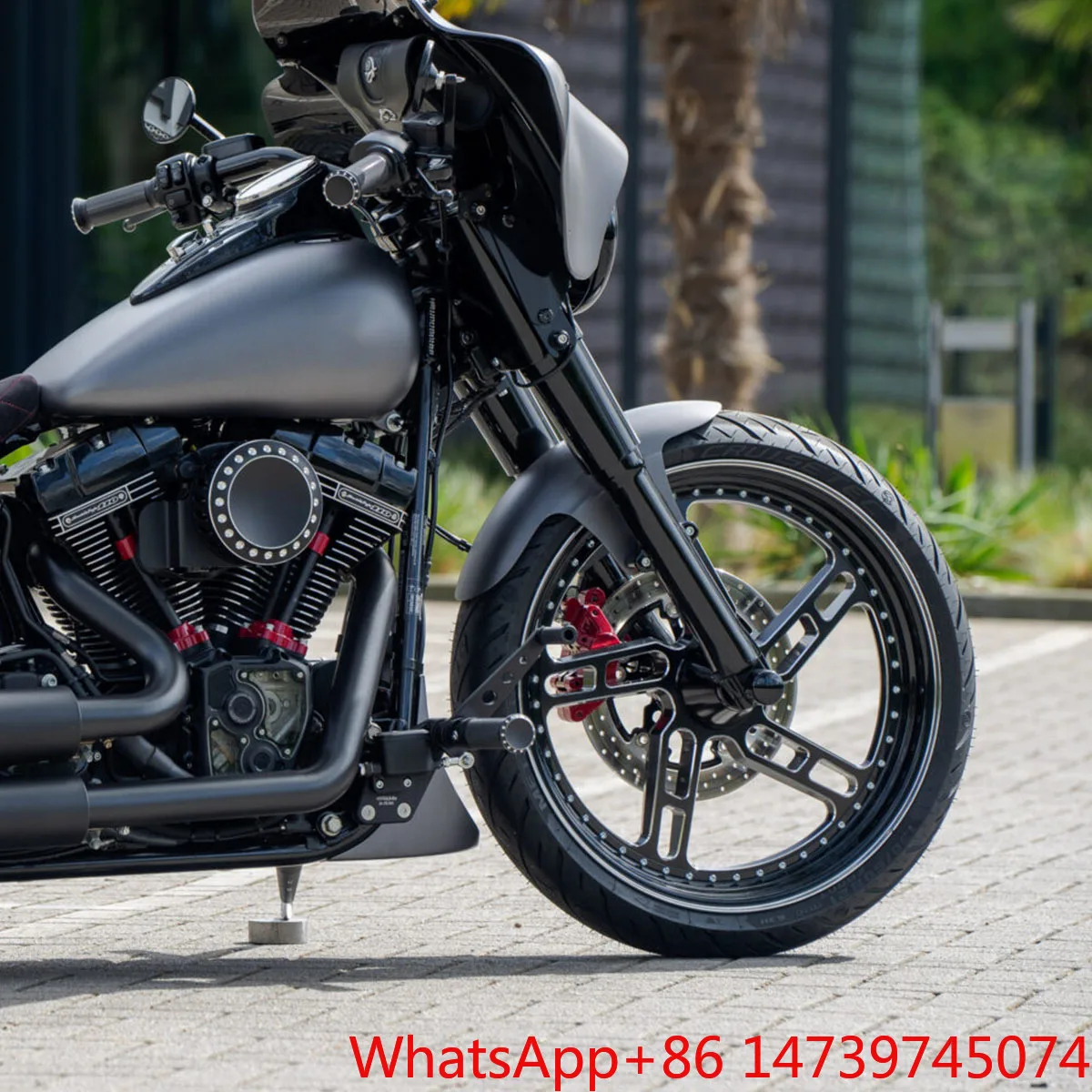 Alloy Motorcycle Wheels In Black Aluminum Front & Rear Rim Accessories For Harley 14-later Ultra Classic & Ultra Limited ModelZh