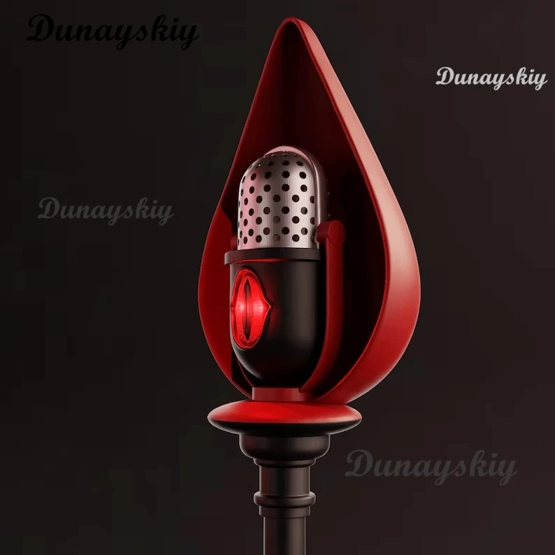 Hazbin Cosplay Hotel ALASTOR Cosplay Props Upgrade 137CM Detachable Vertical Microphone Sticks Canes Halloween Carnival Party