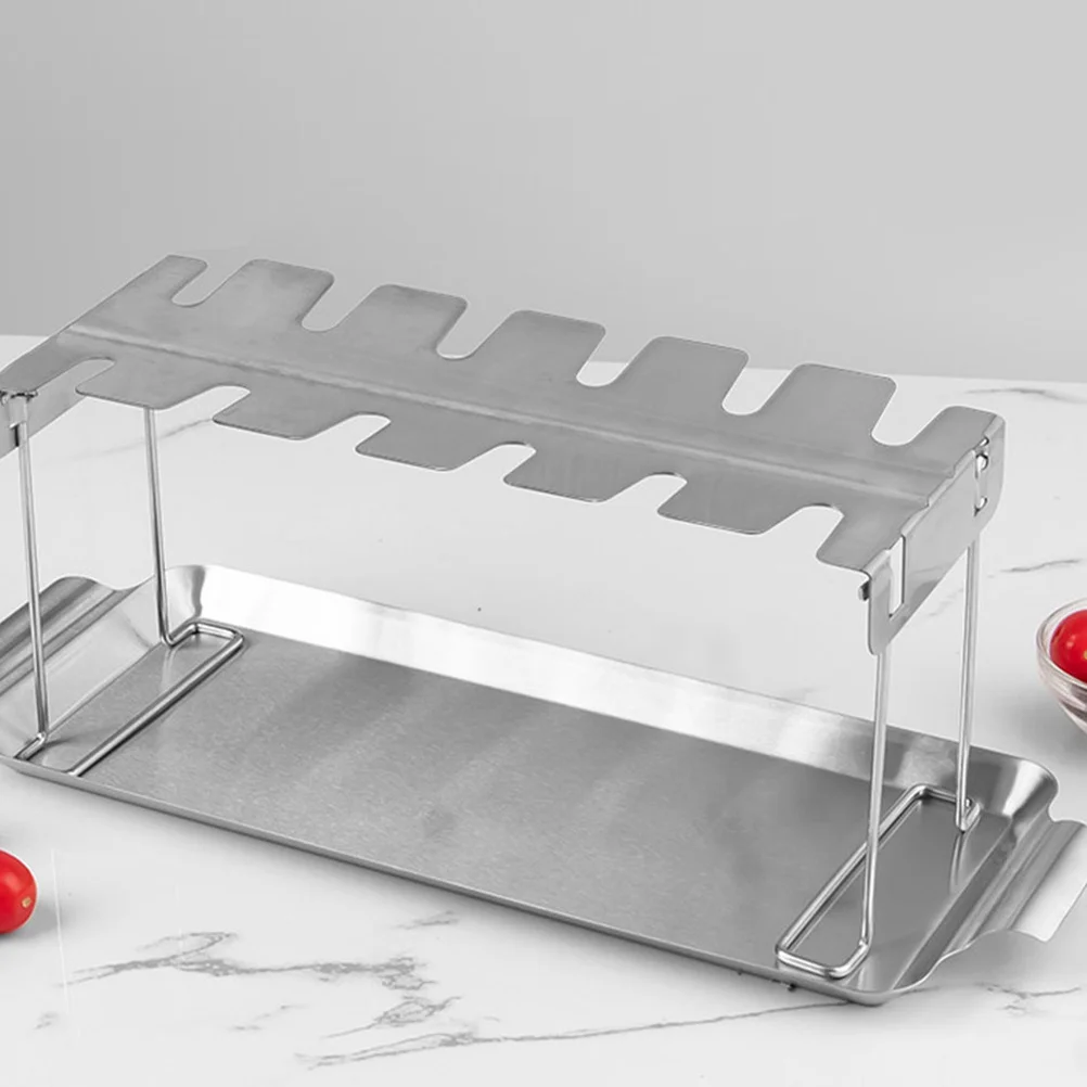 

1Set Stainless Steel Bbq Folding Chicken Roaster Rack Grill Stand Durable Heat Resistant for Wings Drumsticks Grill Chicken