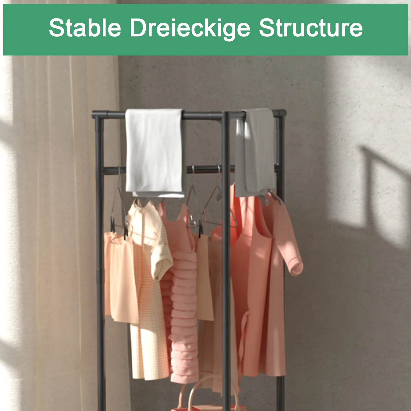 Wall Corner Coat Rack Standing Thickened Steel Pipe Clothing Racks Anti-slip Shoes Organizer Coat Hanger Living Room Furnitur