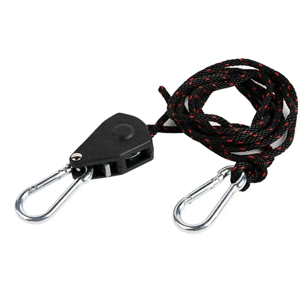 Metal Pulley Rope Adjustment Canopy Rope Lanyard Lighting Lift Outdoor Reflector Clip Rope Hanger Smooth Movement