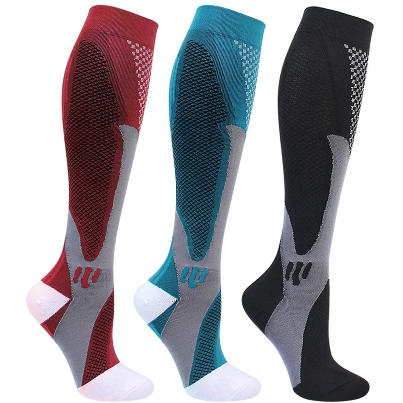 New Compression Socks 20-30mm Low Tops Men Women Outdoor Socks For Marathon Cycling Football