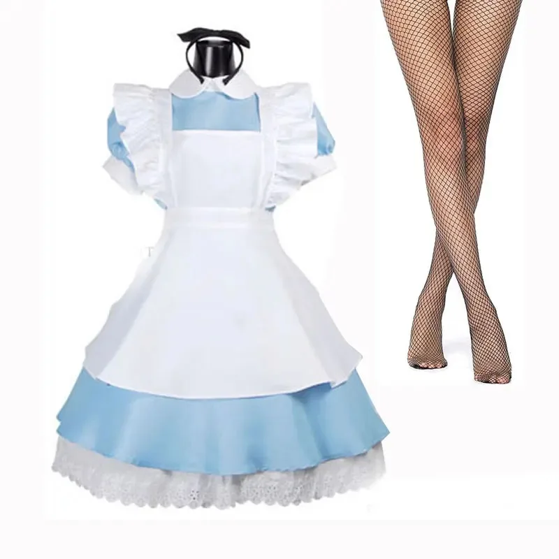 A Loving Family Adult Women In Wonderland Alice Dress Maid Cosplay Costume Halloween Carnival Costumes 2025 New