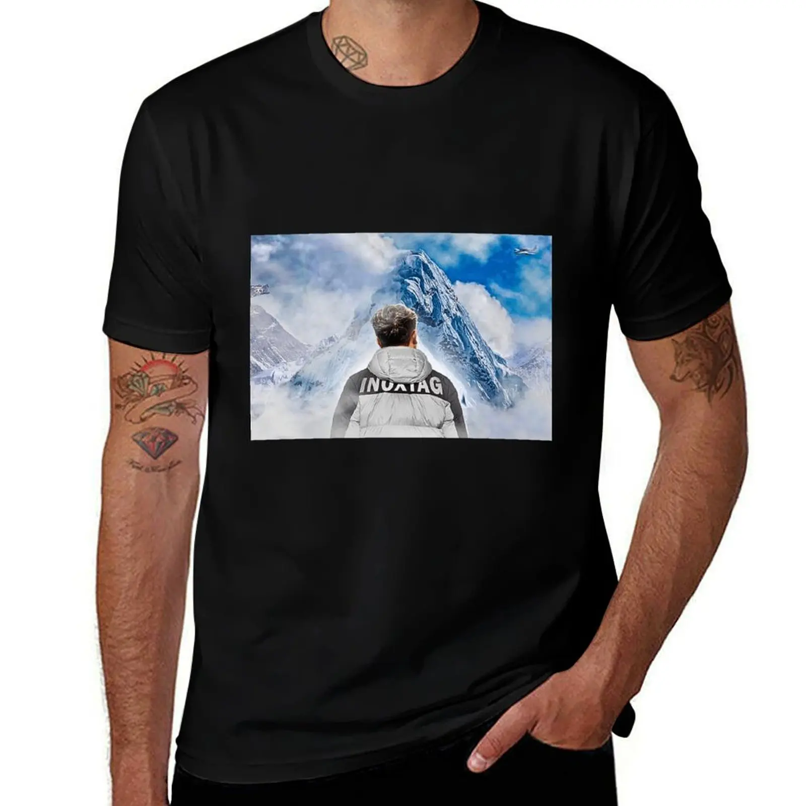 inoxtag everest - inox T-Shirt Outdoor Sports Short Sleeve Top T-Shirt