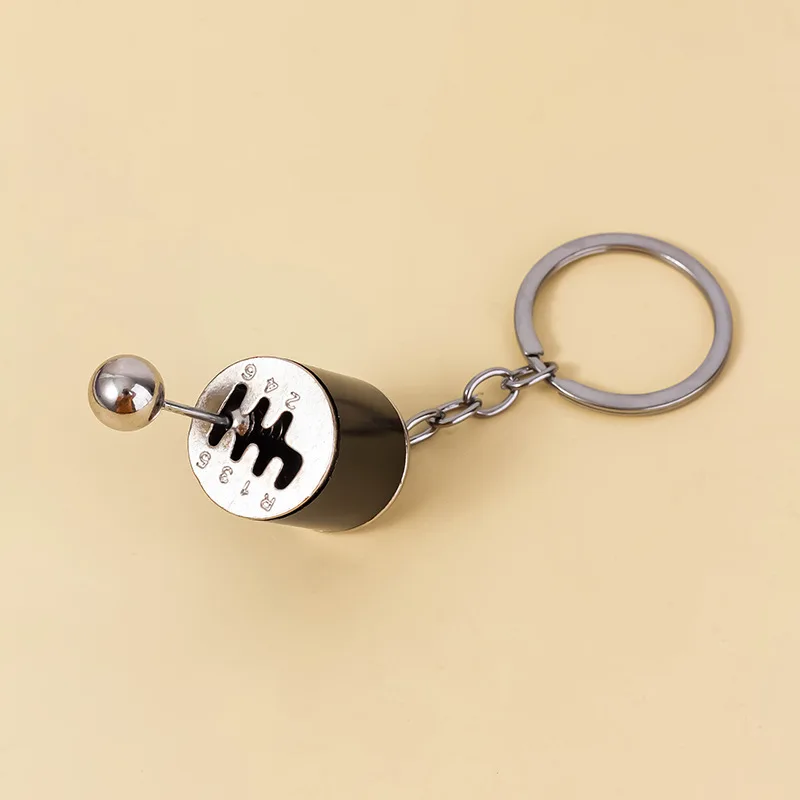 1PCS Car Modification Pendant Six Gear Shift Keychain Car Pendant Shifter Metal Keychain Charms image 4