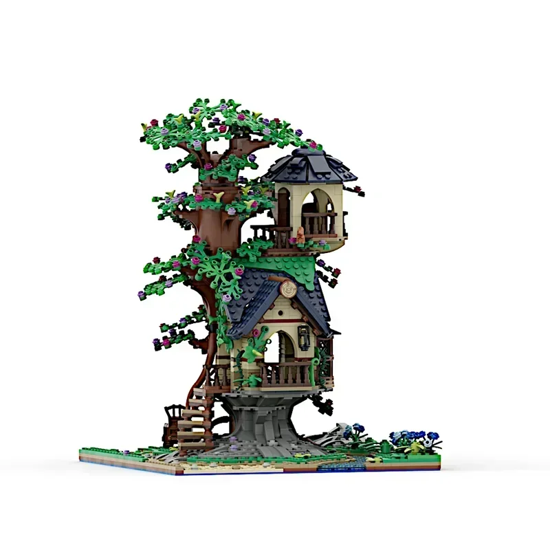 Stadt Srteet View Gebäude Modell Moc Gebäude Kleine Baum Haus Modell Technologie Verwandung DIY Montage Verwandlung Spielzeug Geschenk