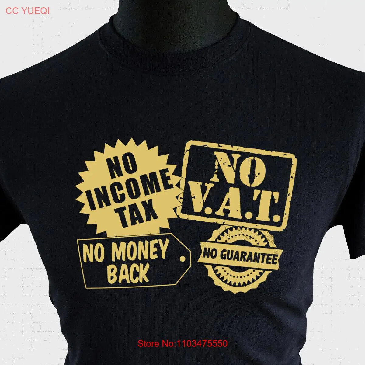 No Income Tax No Vat T Shirt Only Fools And Horses Del Boy Rodney Fun Joke Tee