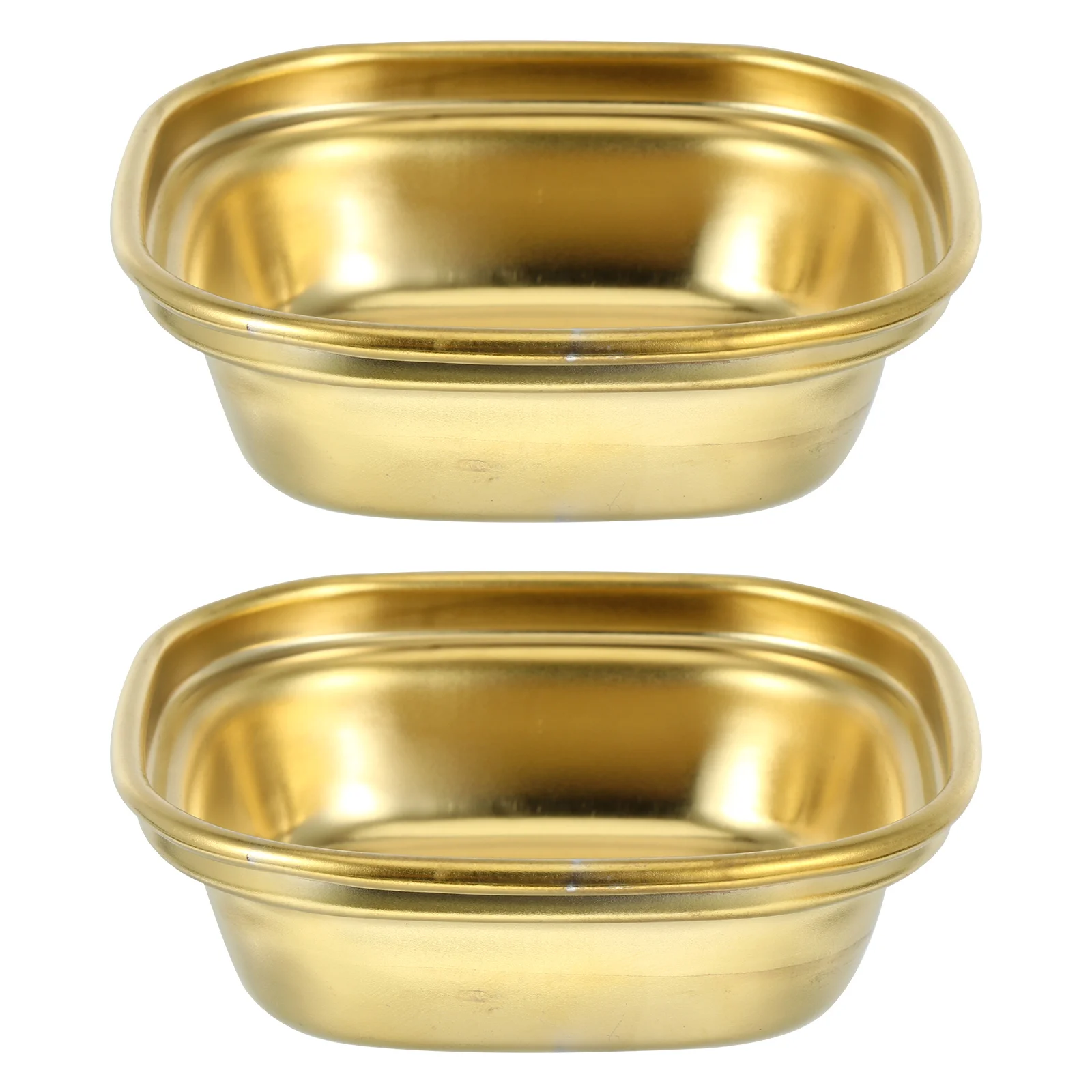 2 قطعة أطباق توابل من الفولاذ المقاوم للصدأ حافة ناعمة للمطبخ التخييم شواء نزهة طبق توابل وصلصة التوابل لوحة المقبلات