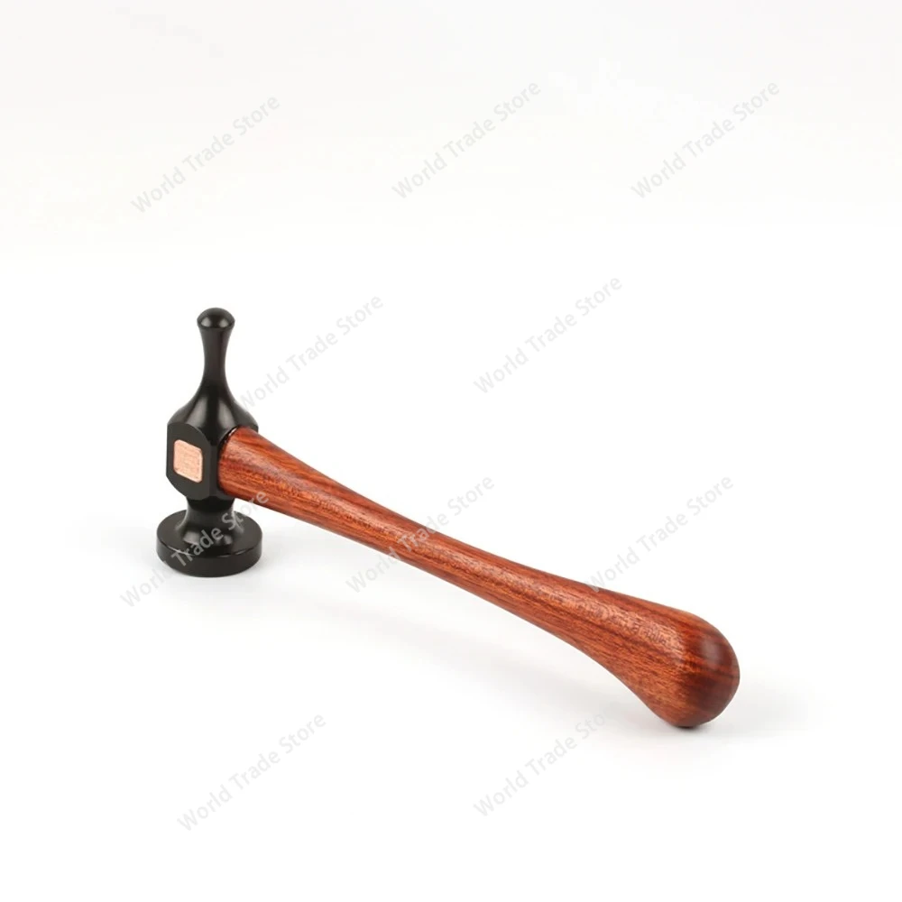 

Кожаный молоток для вышивания, готический молоток с круглой головкой, инструмент для изготовления ювелирных изделий HRC52 55 # Ручка из высокоуглеродистой стали из красного сандалового дерева