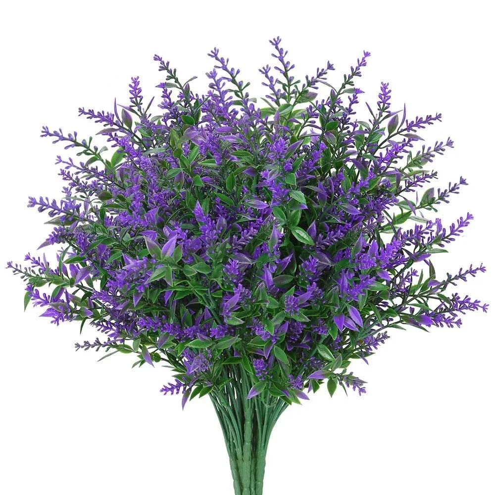 1Pcs Artificial Flowers Plastic Lavender Fake Plant Home Decor Garden Wedding Decoration DIY Bridal Bouquet Household Products