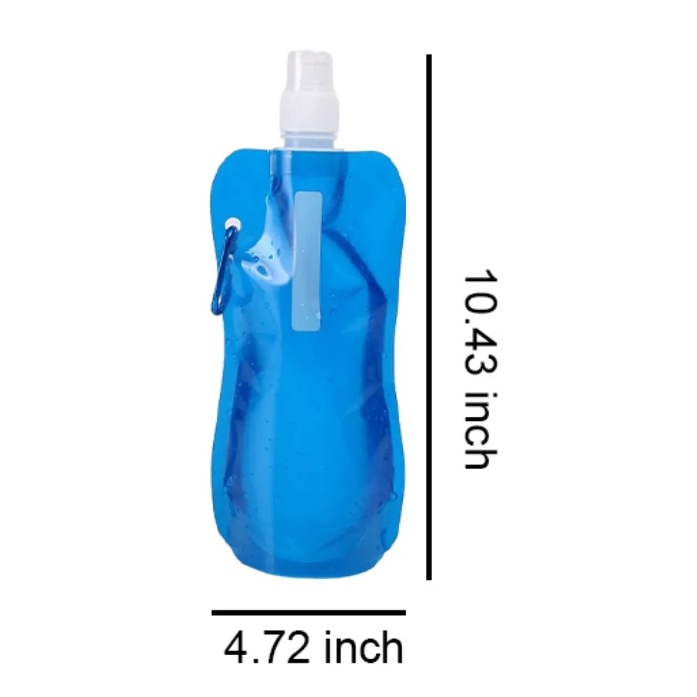 1PC 480ML borsa per l\'acqua pieghevole portatile TPU Ice Pack sport all\'aria aperta bottiglia d\'acqua escursionismo Jogging borsa per la