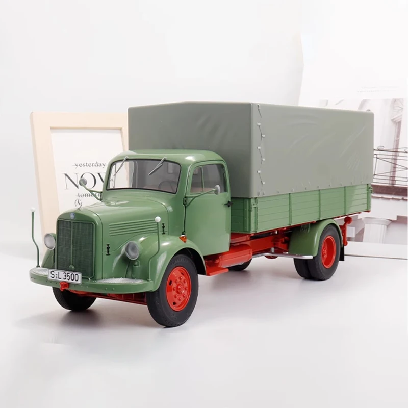 

Original 1:18 Scale Benz L3500 Transport Truck Flatbed Truck Simulation Alloy Car Model Static Collectible Toy Gift Souvenir