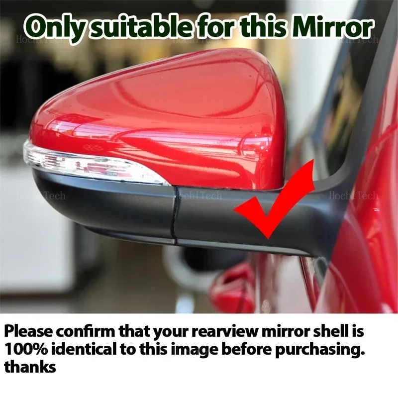 Glossy Black Carbon Pattern Rearview Exterior Side Mirror Cap for Volkswagen VW  MK6 Golf 6 GTI 2009-2014 Bat shape