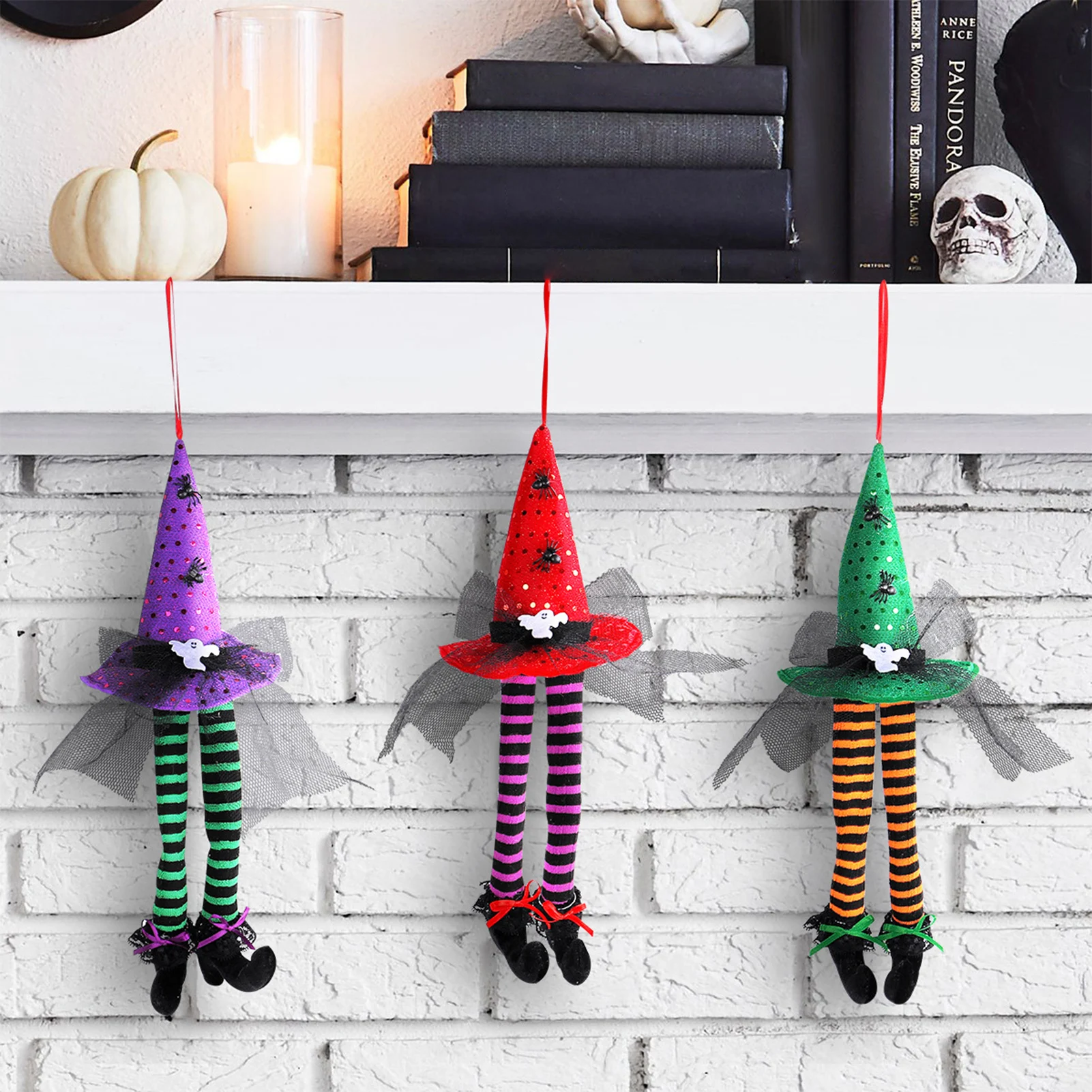 

Halloween Witch's Legs Sticking out of Window Door Car Auto Trunk Outdoor Wicked Novelty Hanging Witch Legs Car Trunk Yard Decor