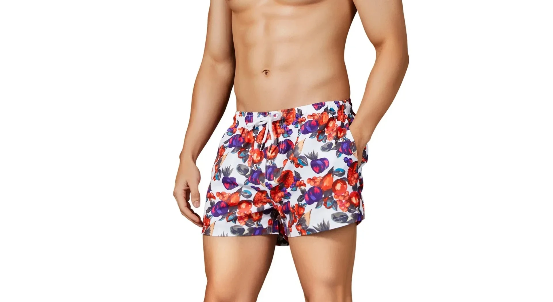 Artistic Print Beach Shorts for Men Seaside Vacation Bottoms Casual Beachwear for Summer Sportswear Sweatpants Daily Wear Trunks