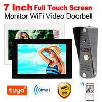 Smart Home 7 Inch Tuya Wireless Video Doorbell WiFi Outdoor Door Bell Waterproof Intercom Door Phone Metal night vision Camera