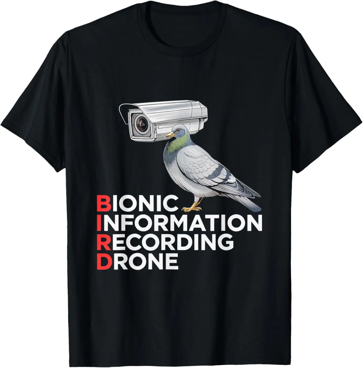 Bionische vogelinformatie Opname Drone Duif T-shirt