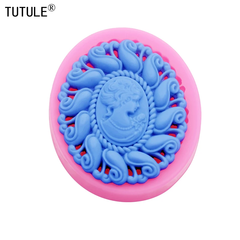 cameo vintage beauty head diy base tray accessories silicone moulds vibrator epoxy flexible polymer clay moulds chocolate moulds