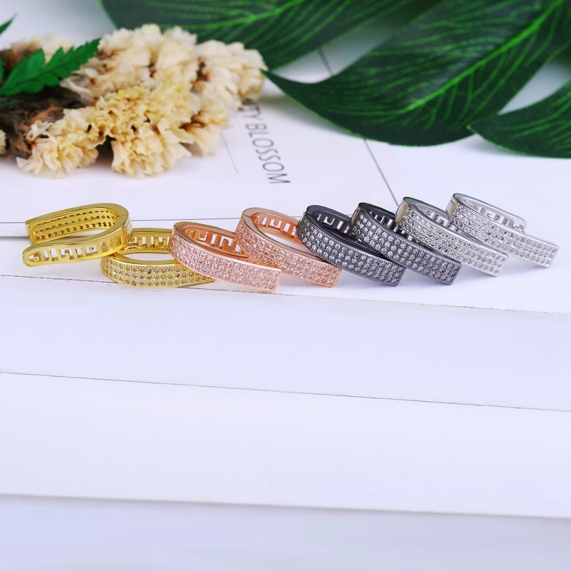 Juya Handgemachte Micro Pflastern Zirkon Gold/Silber Farbe Luxus Hoop Ohrringe Für Frauen Braut Abend Party Schmuck Großhandel – Detail 17