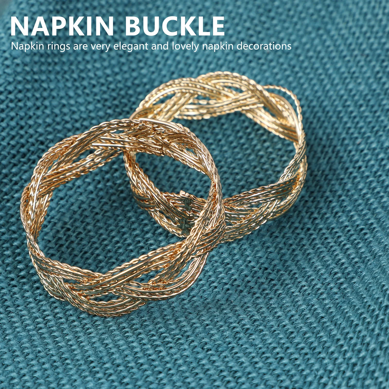 

6Pcs Decorative Napkin Rings Alloy Napkin Buckles Elegant Banquet Dinner Table Party Wedding Festival Decoration