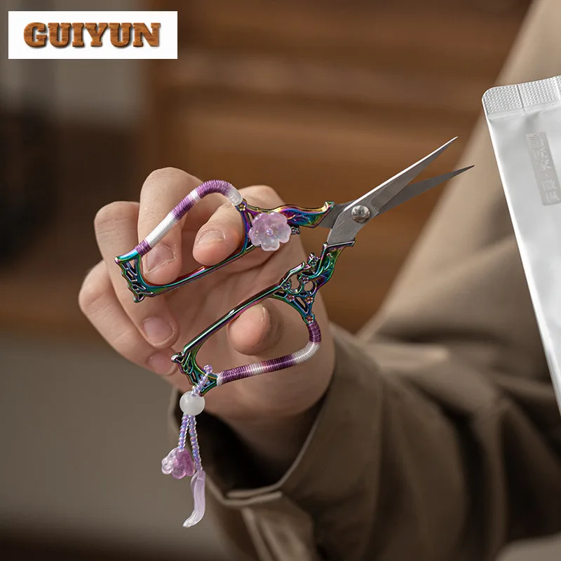 المنسوجة يدويا شرابة أكياس الشاي مقص التطريز قطع الخياطة خياط المقصات التطريز الحرفية Teaware أدوات متخصصة الحرفية #3