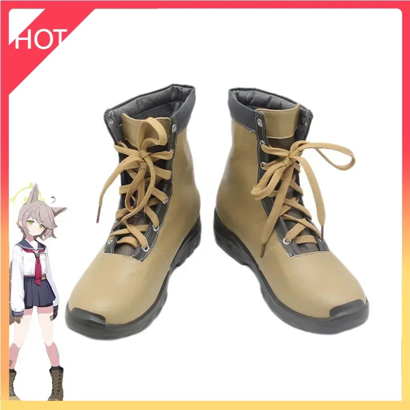 

[Custom Made] Game Blue Archive Fox Team Otogi Cosplay Shoes Halloween Carnival Boots Cosplay Prop Anime PU Leather Shoes