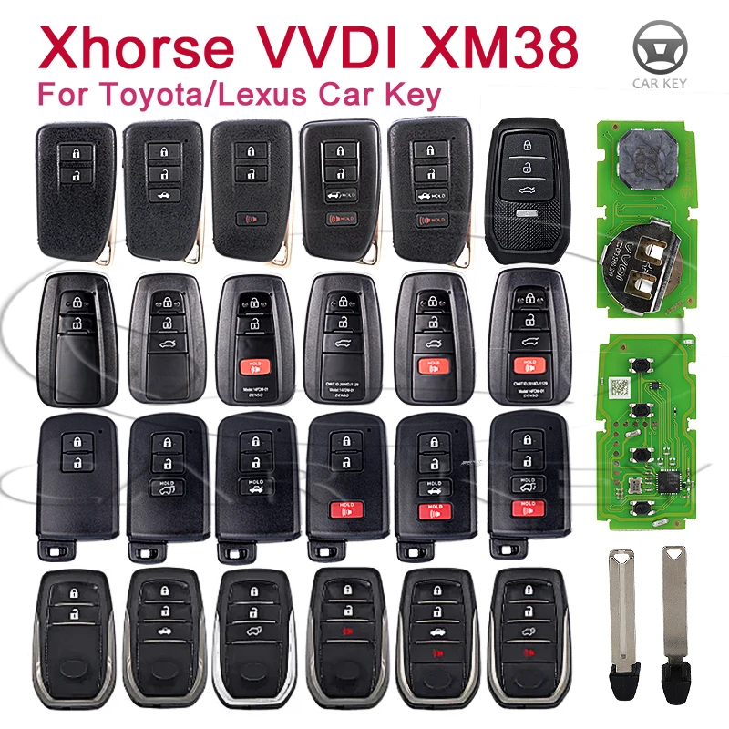 Smart Car Remote Key Xhorse VVDI XM38 for Toyota Lexus XSTO01EN 8A 4D 4A Chip Car Generate By Plus Max VVDI2 MINI Key Tool