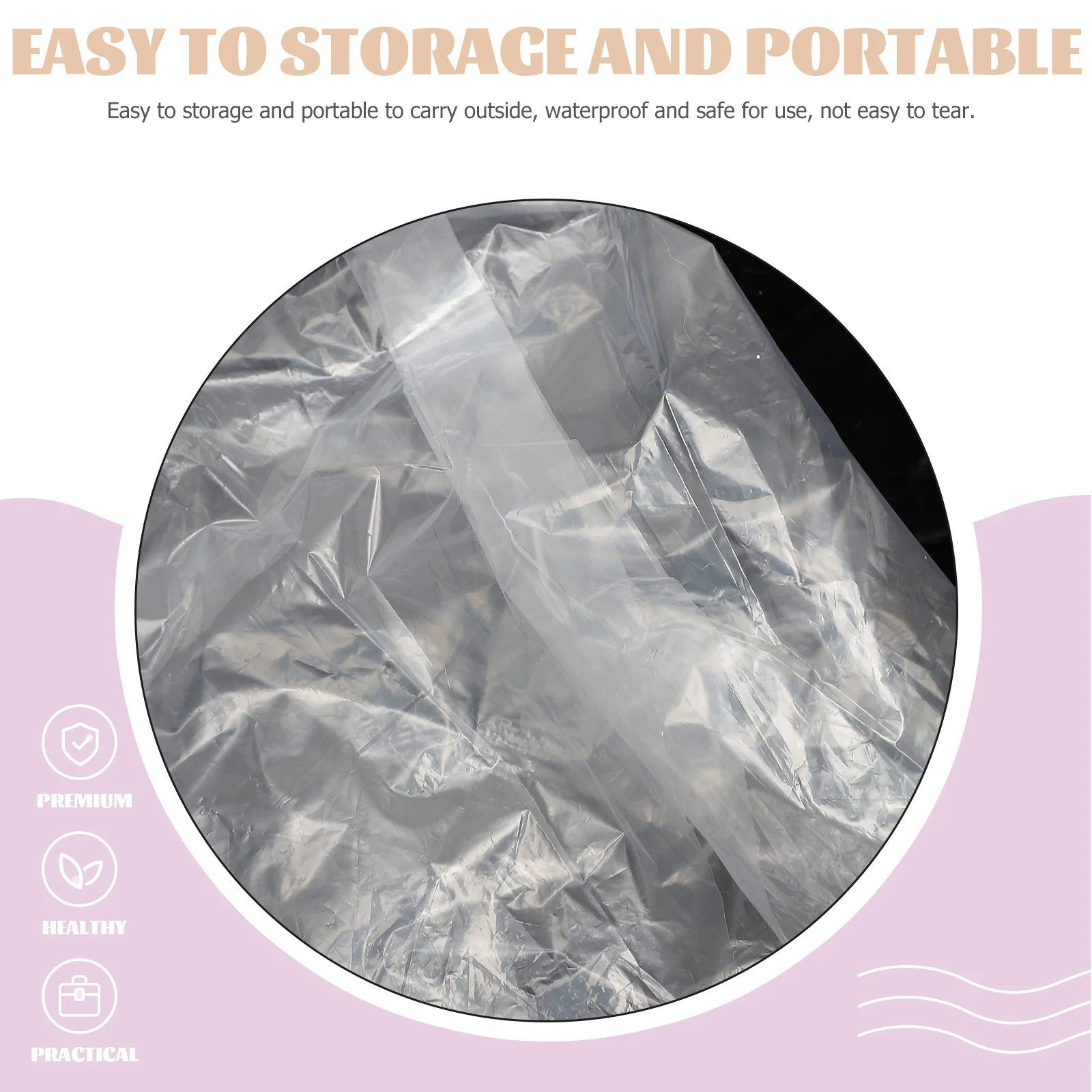 

6Pcs Premium Heavy Duty Compact Rain Poncho for Adults Lightweight Waterproof Disposable Emergency Rainwear with Drawstring Hood